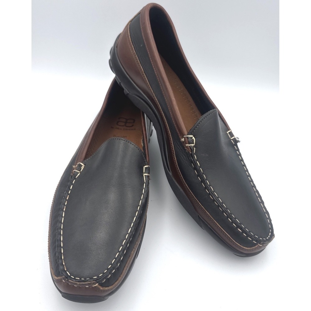 Allen Edmonds Boulder Men's 13 Brown Black Leather Driving Moccasins Loafers